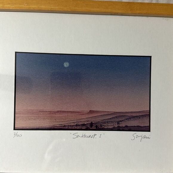 Vintage Southwest I & II Illustrations Signed by an Artist J. Sovjani Set of 2 - Picture 2 of 5